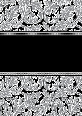 Vector damask frame clipart