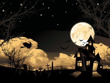 Vector. Halloween card clipart