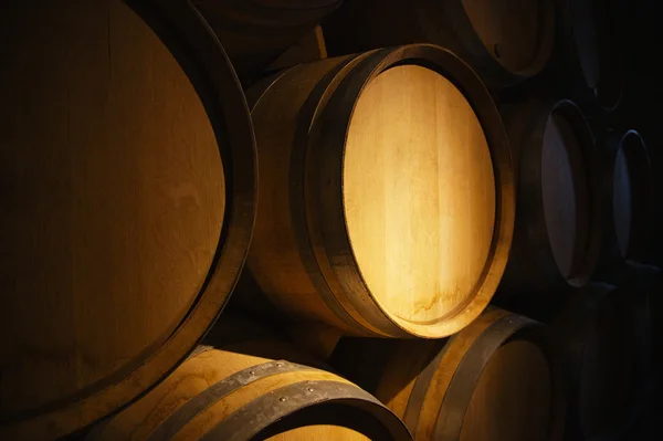 ワインセラーのワイン樽 — ストック写真