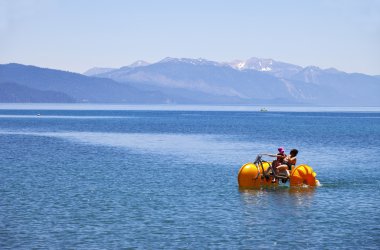 Vacation and leisure on Lake Tahoe. clipart