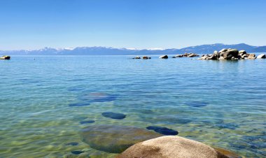 Lake Tahoe panorama, California. clipart