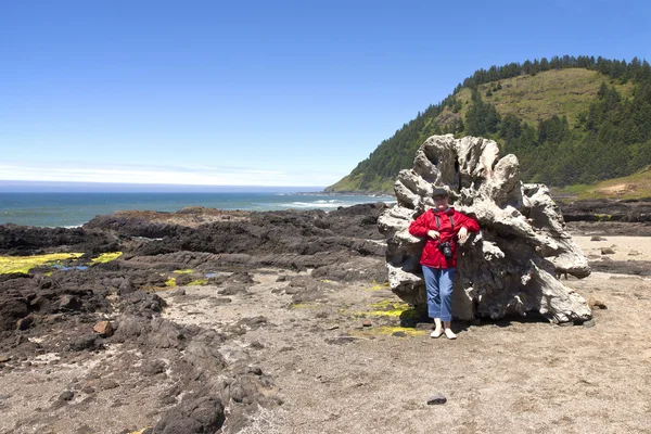 Visiting Cape Perpetua, Oregon coast. — Stock Photo, Image
