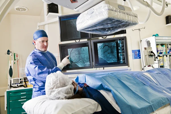 Cathlab in modern hospital — Stock Photo, Image