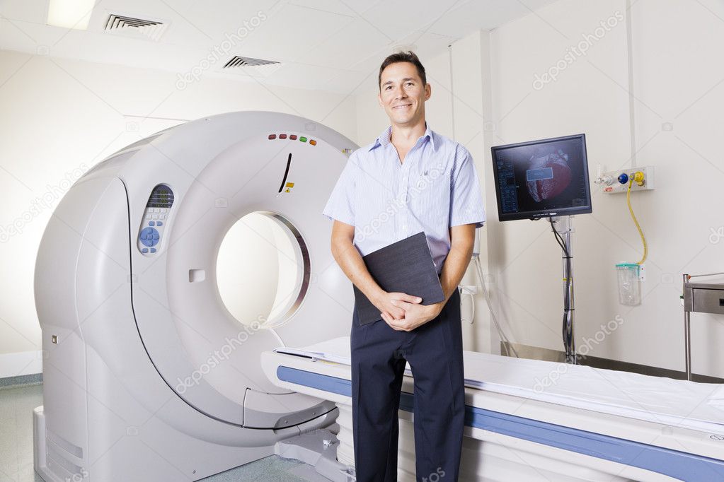 MRI scanner and doctor