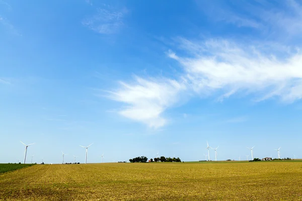 Campo americano com moinho de vento — Fotografia de Stock