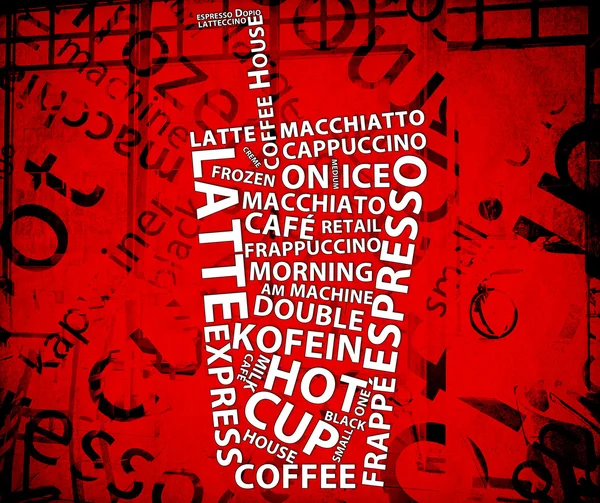 Плакат винтажного кофе — стоковое фото