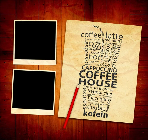 Кофейный плакат — стоковое фото
