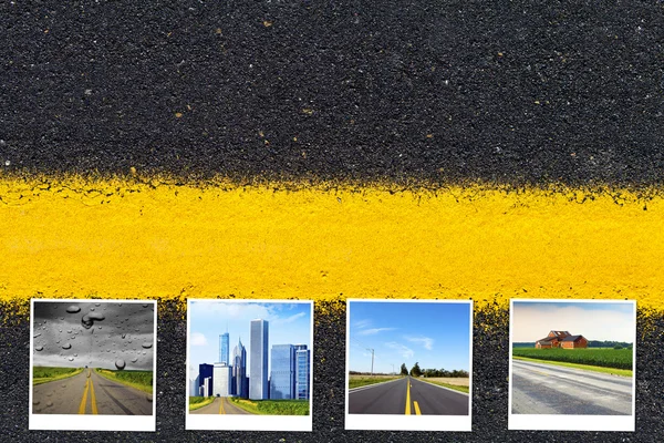Cestovní silniční pozadí — Stock fotografie