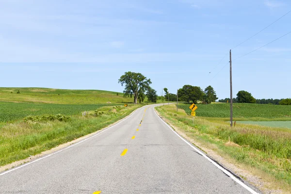 Estrada rural americana — Fotografia de Stock