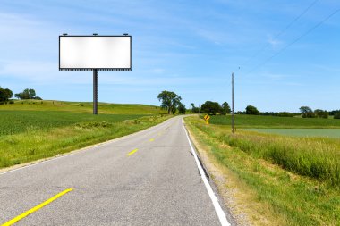 Billboard on Country Road clipart