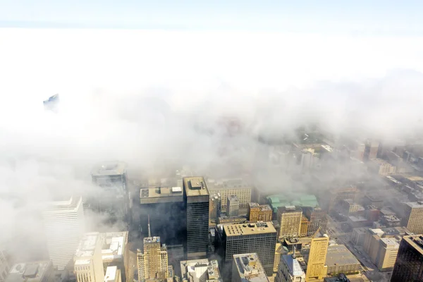 Chicago vista aérea com céu nublado — Fotografia de Stock