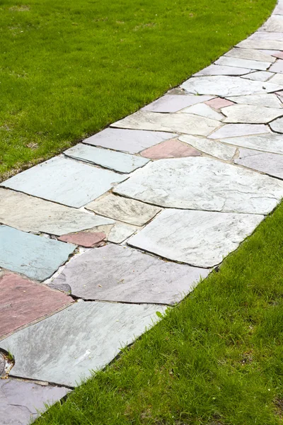 Sten färg gångväg — Stockfoto