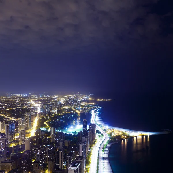 Luchtfoto van het stadscentrum van de — Stockfoto