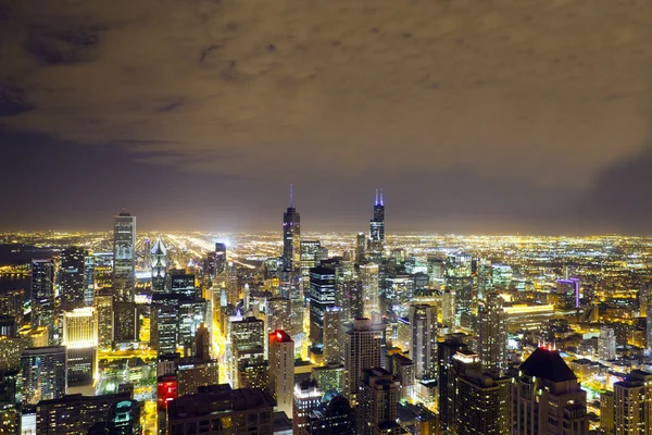 Luchtfoto van het stadscentrum van de — Stockfoto