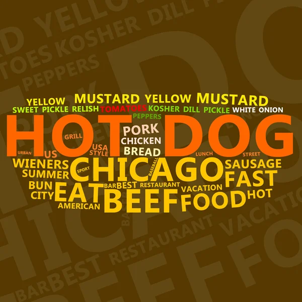 stock image Hot Dog Text Cloud