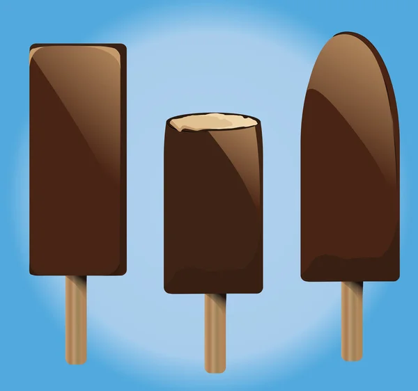 Icônes de crème glacée. Vecteur — Image vectorielle