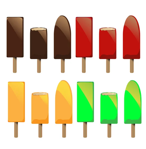 Icone del gelato. Vettore — Vettoriale Stock