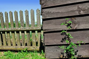 Eski ahşap çit