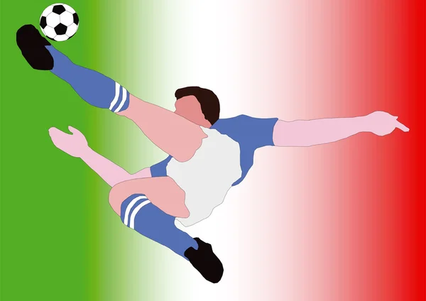 Piłce nożnej - włoski - forza azzurri — Zdjęcie stockowe