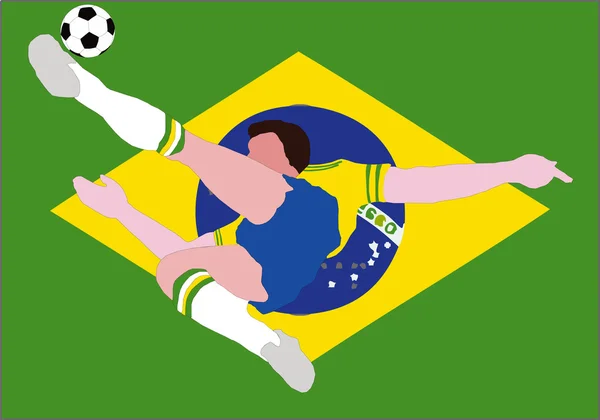 Fotbalová - brazilský národní - samba z Brazílie — Stock fotografie