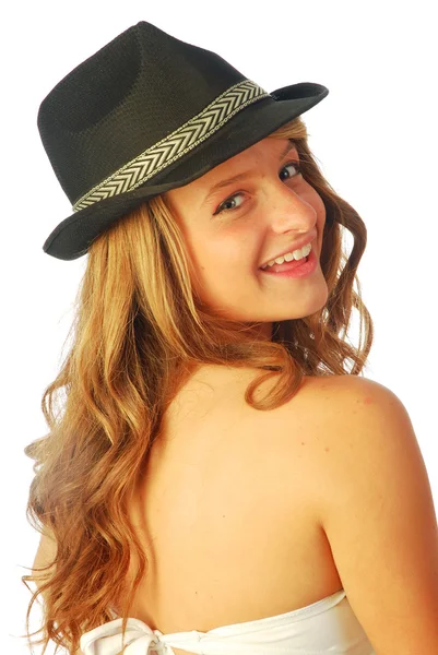 Vrouw met hoed 138 — Stockfoto