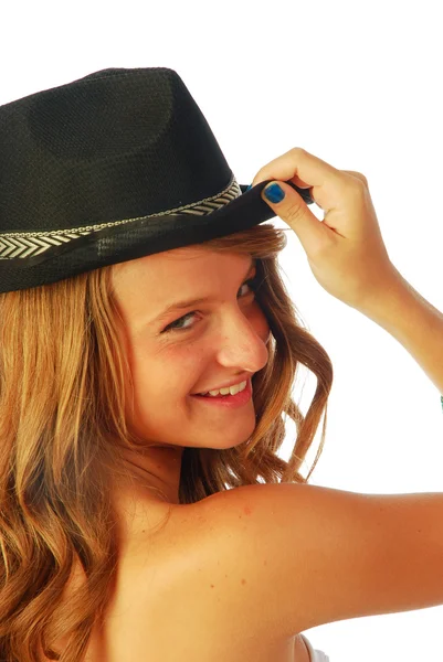 115 の帽子を持つ女性 — ストック写真