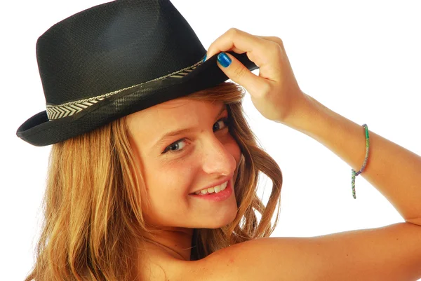Vrouw met hoed 117 — Stockfoto