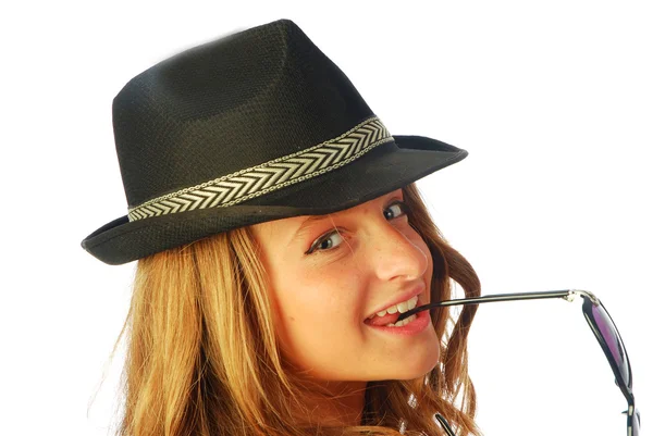 Vrouw met hoed 134 — Stockfoto