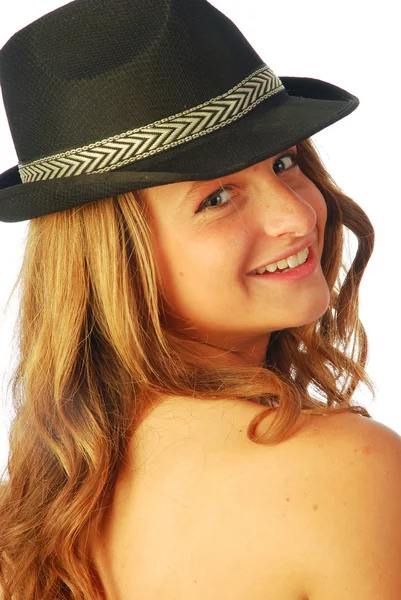 Vrouw met hoed 136 — Stockfoto