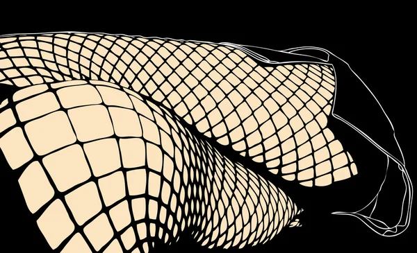Mulher em meias Fishnets — Fotografia de Stock
