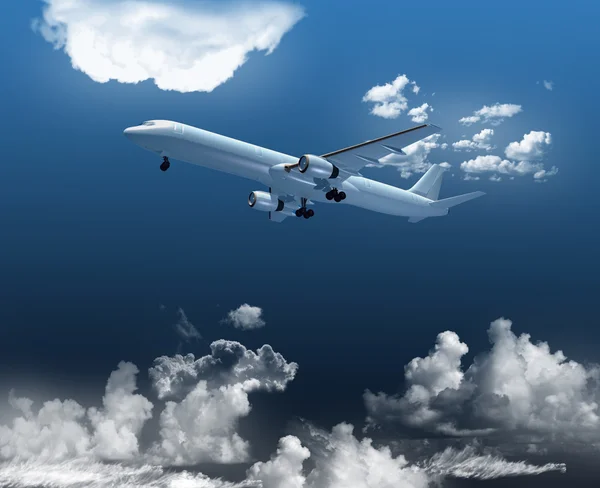 Avión en las nubes —  Fotos de Stock