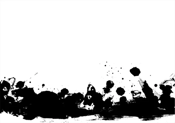 Banner negro con estilo grunge en fondo blanco — Archivo Imágenes Vectoriales