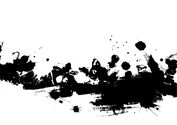 Schwarzes Banner mit Grunge-Stil auf weißem Hintergrund — Stockvektor