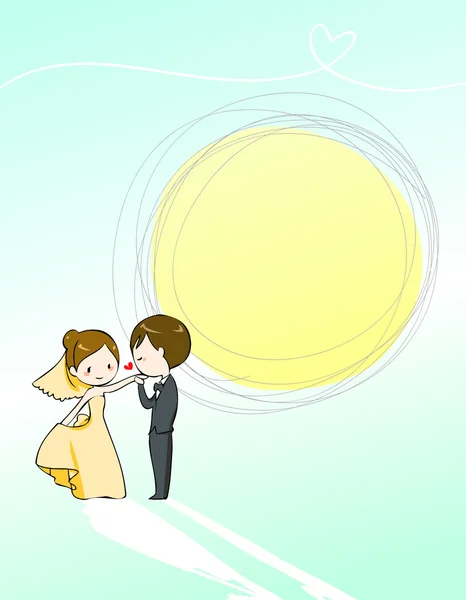 Belle invitation de mariage — Image vectorielle