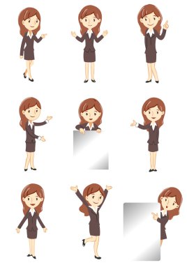 Office lady display clipart
