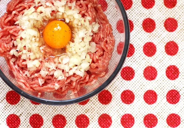 stock image Mince cutlets ingredients