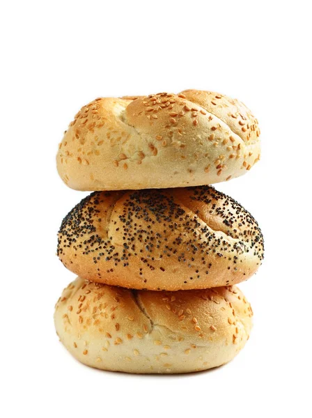 Fresh buns isolated — Stock Photo, Image