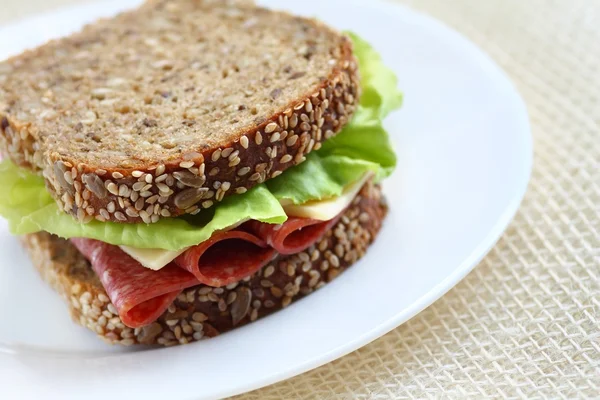 Sandwich con pane integrale — Foto Stock
