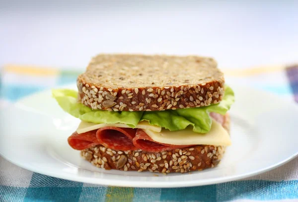 Sandwich am Morgen — Stockfoto