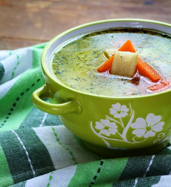 Home made chicken soup — Stock Photo, Image