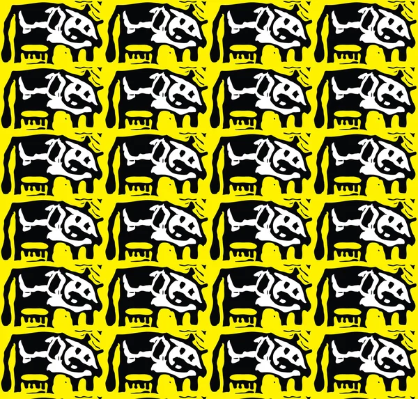 Vector cow pattern — Stock Vector