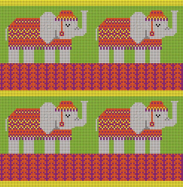 Elephant pattern — Stock Vector