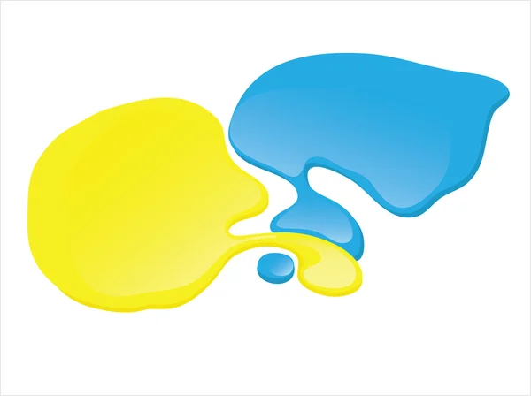 Gelbe und blaue Fleckfarben — Stockvektor