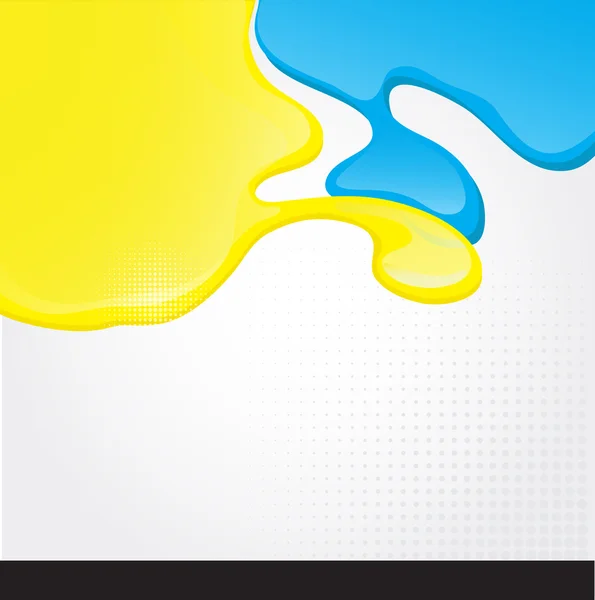 Yellow and blue paint — Stock Vector