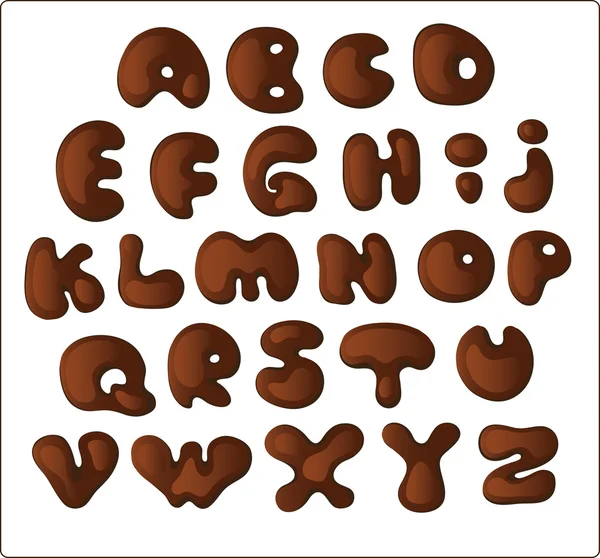 Hocolate alfabesi — Stok Vektör