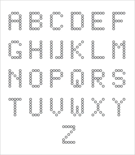 円の手紙各点的字母表 — 图库矢量图片