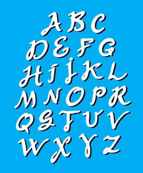 Kalligrafi alfabetet — Stock vektor