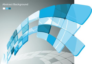 Abstract background with white and blue clipart