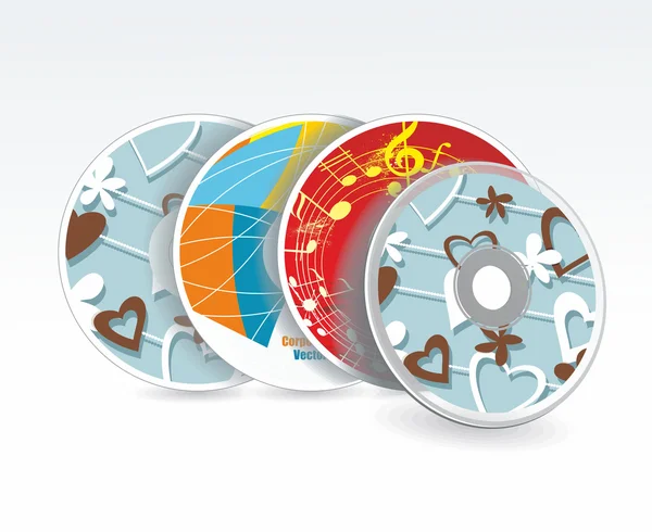Set of vector cd cover design template design. — Stock Vector