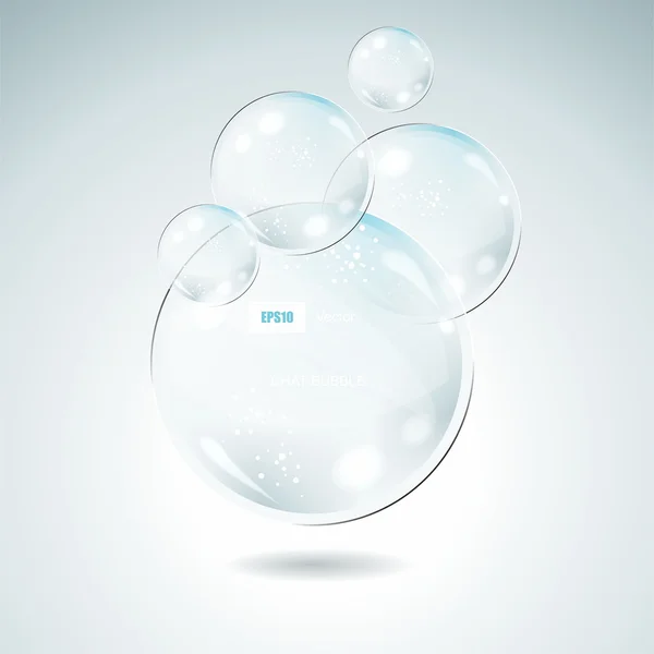Vector Idee Lampen. Glas Chat Bubbels — Stockvector